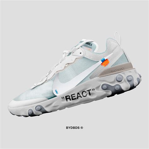 off white nike react element review fake|nike off white stitching.